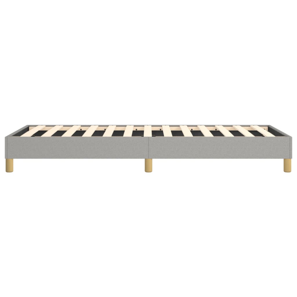 Bed Frame Light Gray Polyester, Plywood, Engineered Wood Twin XL