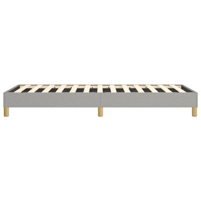 Bed Frame Light Gray Polyester, Plywood, Engineered Wood Twin XL