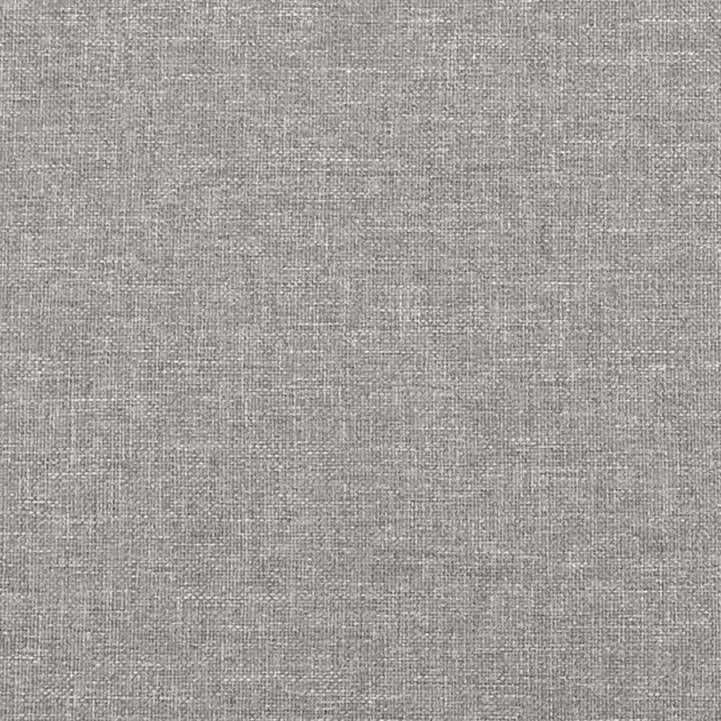 Bed Frame Light Gray Polyester, Plywood, Engineered Wood Twin XL