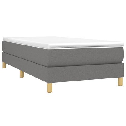 Bed Frame Dark Grey Fabric (100% polyester), plywood, engineered wood