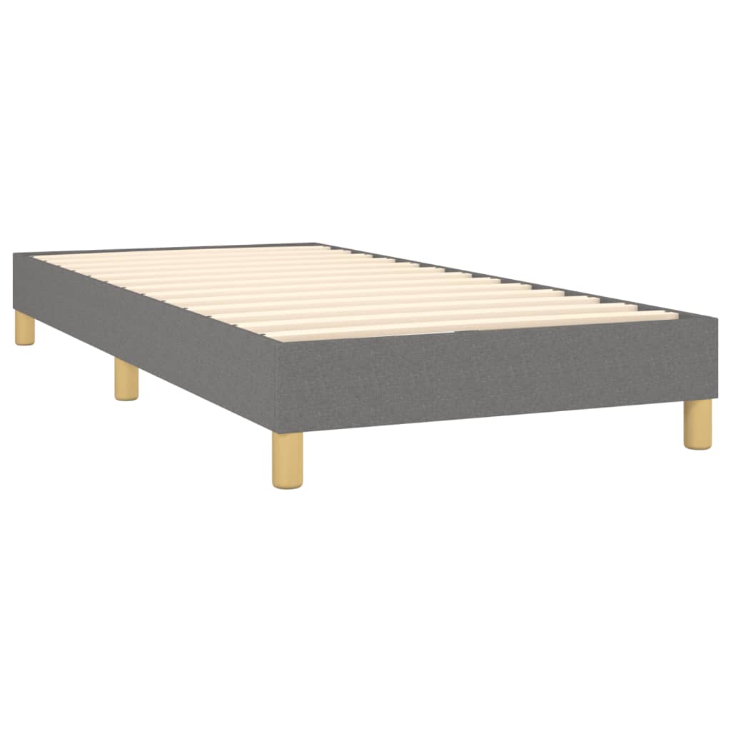 Bed Frame Dark Grey Fabric (100% polyester), plywood, engineered wood