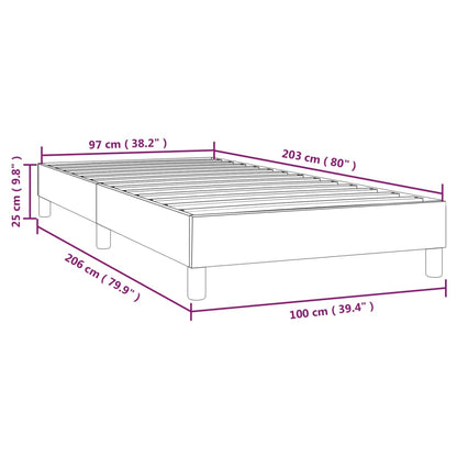 Bed Frame Dark Grey Fabric (100% polyester), plywood, engineered wood