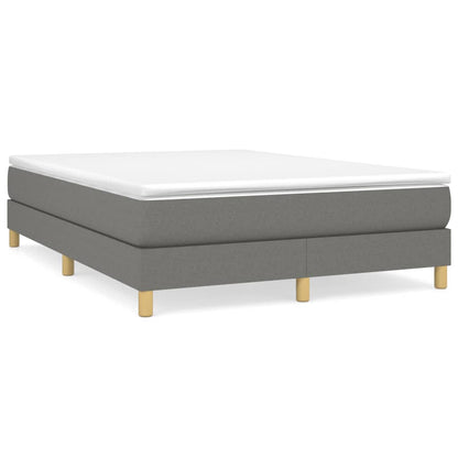 Bed Frame Dark Gray Fabric (100% polyester), plywood, engineered wood