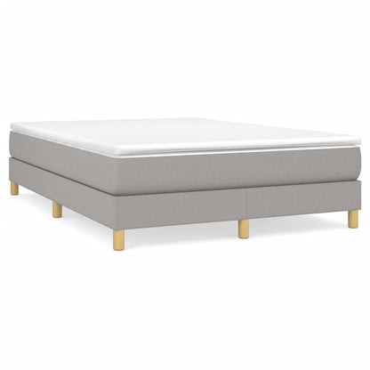 Bed Frame Light Grey 100% polyester fabric, plywood, engineered wood