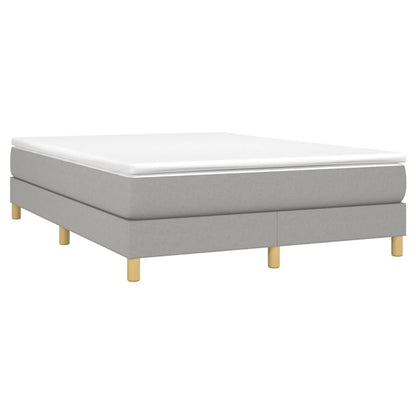 Bed Frame Light Grey 100% polyester fabric, plywood, engineered wood