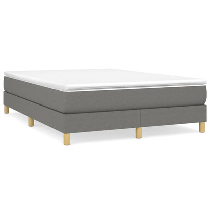 Bed Frame Dark Grey Polyester Queen Rectangular Modern