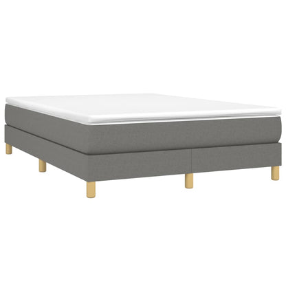 Bed Frame Dark Grey Polyester Queen Rectangular Modern