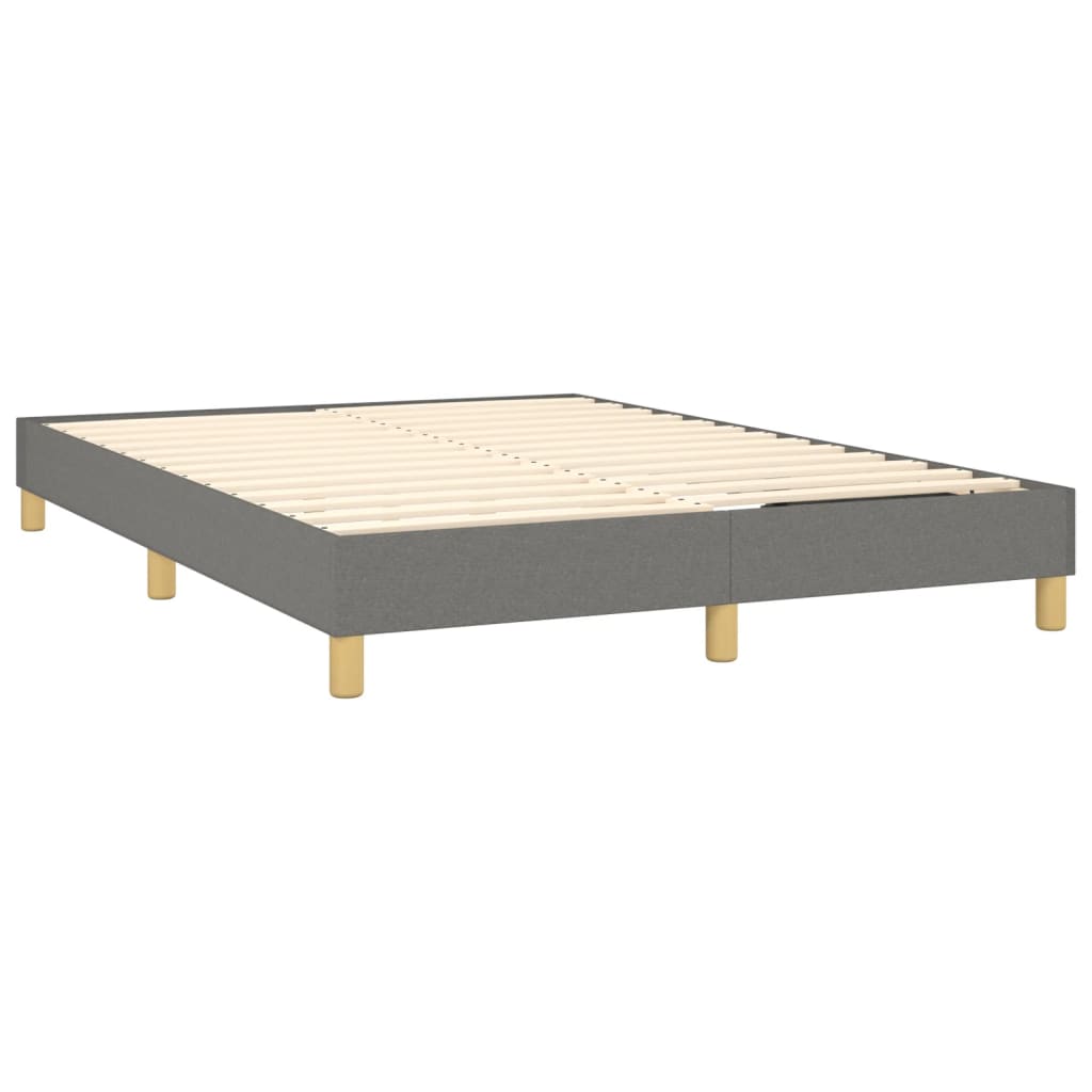 Bed Frame Dark Grey Polyester Queen Rectangular Modern