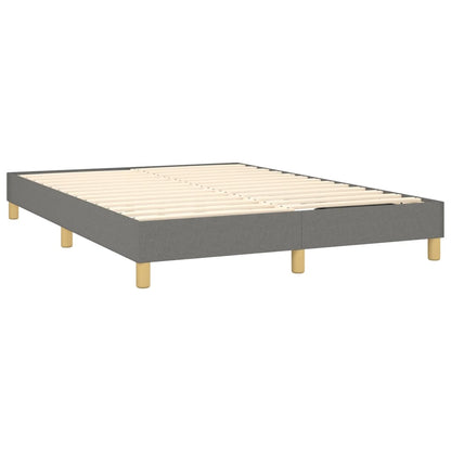 Bed Frame Dark Grey Polyester Queen Rectangular Modern