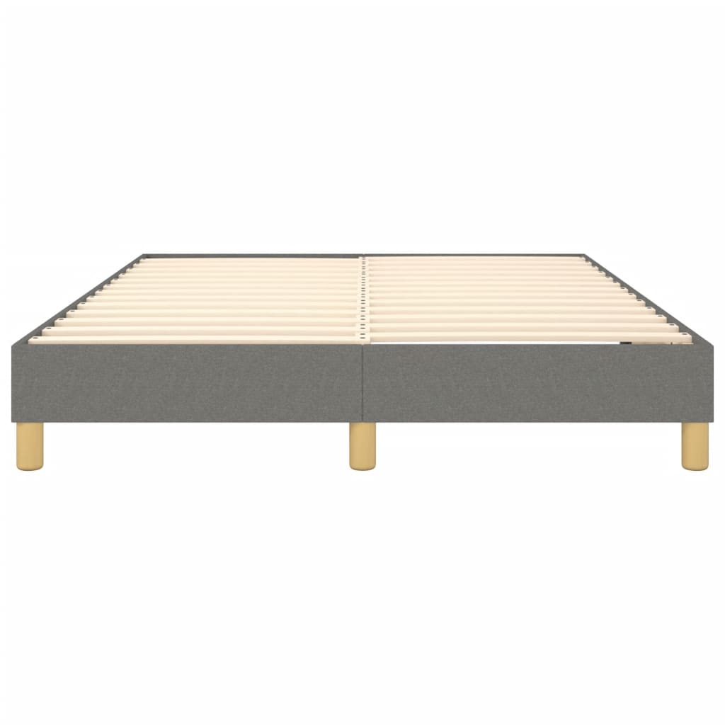 Bed Frame Dark Grey Polyester Queen Rectangular Modern