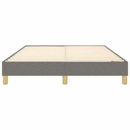 Bed Frame Dark Grey Polyester Queen Rectangular Modern