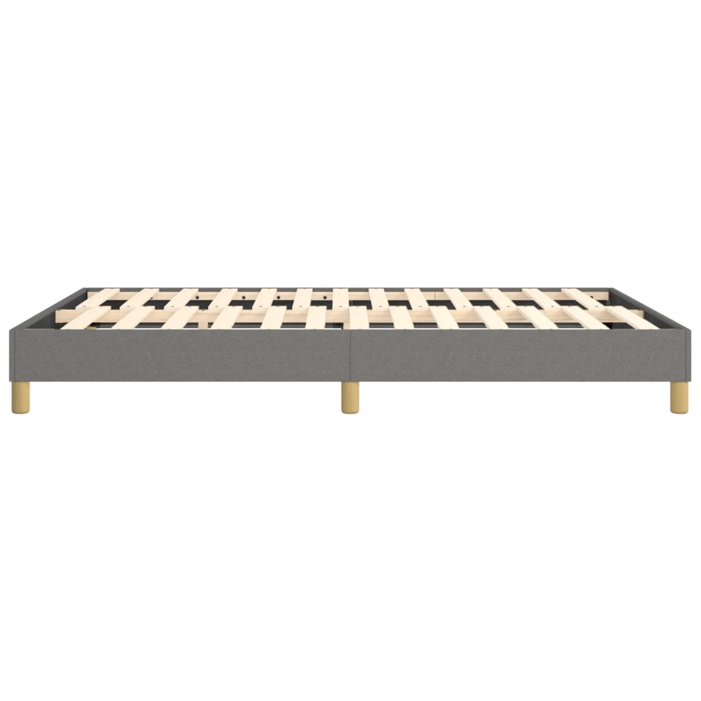 Bed Frame Dark Grey Polyester Queen Rectangular Modern