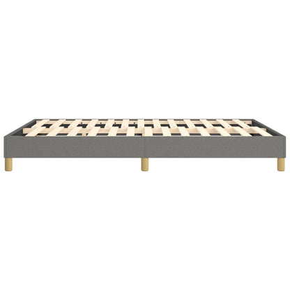 Bed Frame Dark Grey Polyester Queen Rectangular Modern