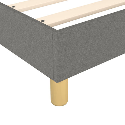 Bed Frame Dark Grey Polyester Queen Rectangular Modern