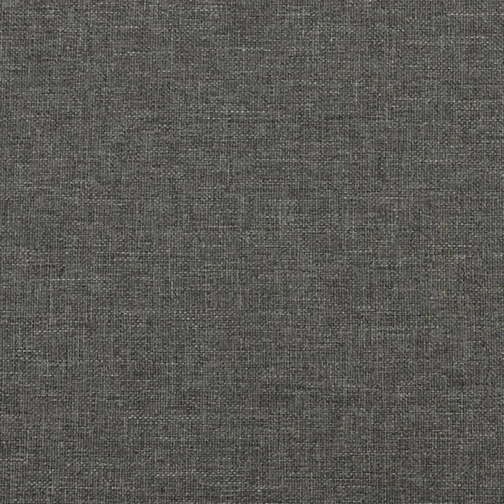 Bed Frame Dark Grey Polyester Queen Rectangular Modern