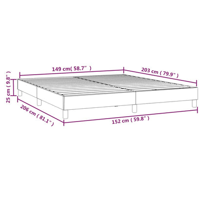 Bed Frame Dark Grey Polyester Queen Rectangular Modern