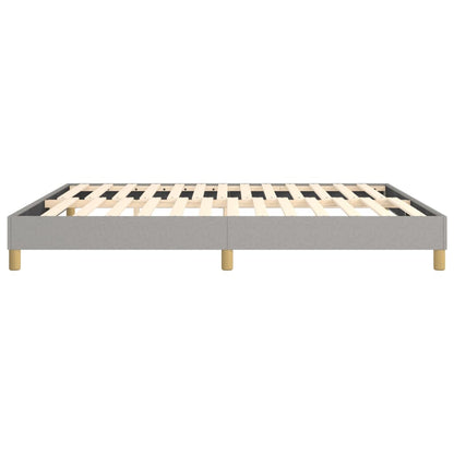Bed Frame Light Grey 100% Polyester, Plywood, Engineered Wood