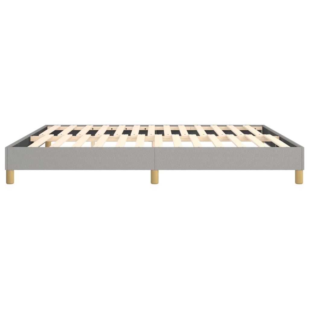 Bed Frame Light Grey 100% Polyester, Plywood, Engineered Wood