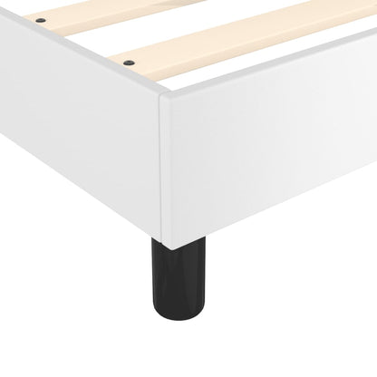 Bed Frame White Faux leather, plywood, engineered wood Twin