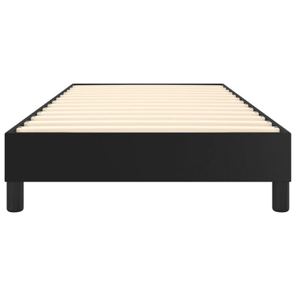 Bed Frame Black Faux leather, plywood Twin XL Sturdy Bed Frame