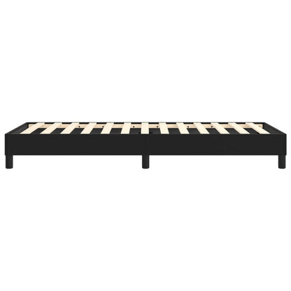 Bed Frame Black Faux leather, plywood Twin XL Sturdy Bed Frame