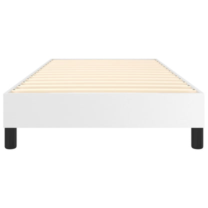 Bed Frame White Faux leather, Plywood, Engineered wood Twin XL