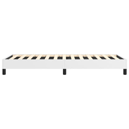 Bed Frame White Faux leather, Plywood, Engineered wood Twin XL