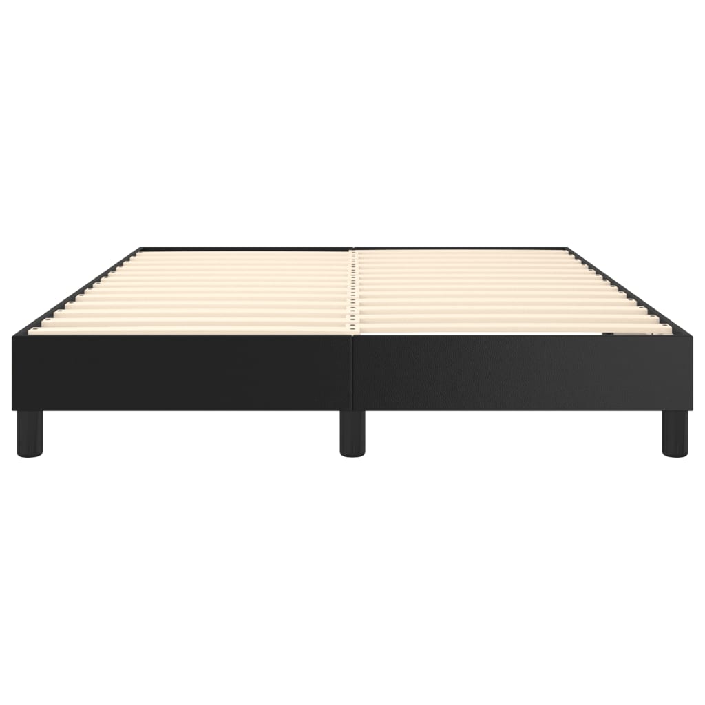 Bed Frame Black Faux leather, plywood, engineered wood Double