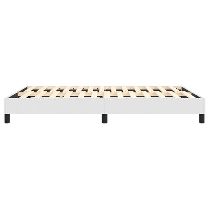 Bed Frame White Faux leather, plywood, engineered wood Full