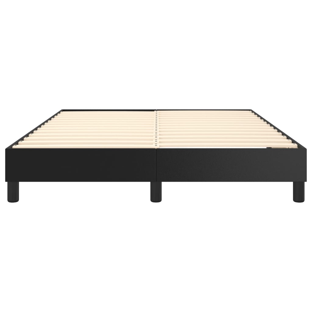 Bed Frame Black Faux leather, plywood, engineered wood