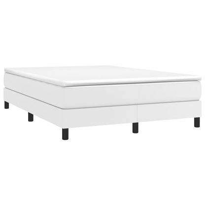 Bed Frame White Faux leather, plywood, engineered wood Queen