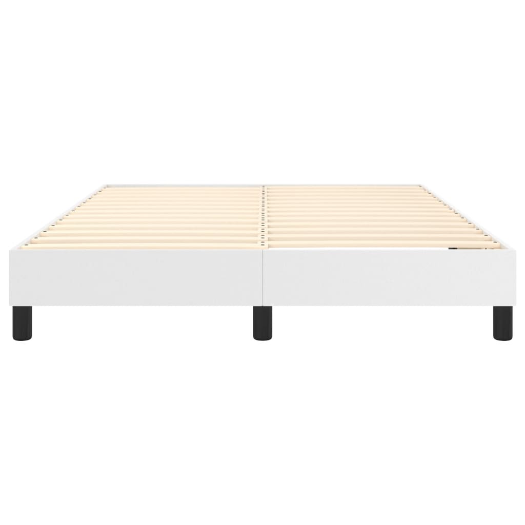 Bed Frame White Faux leather, plywood, engineered wood Queen