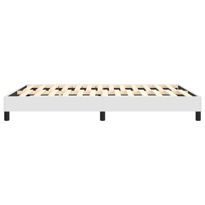 Bed Frame White Faux leather, plywood, engineered wood Queen