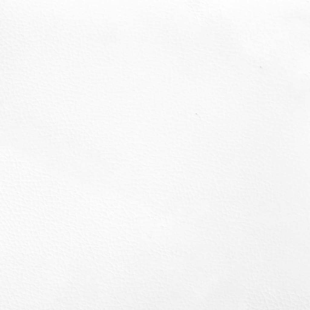 Bed Frame White Faux Leather King Durable Bed Frame