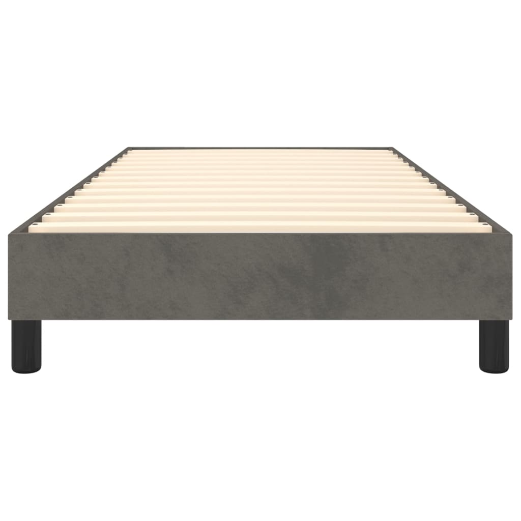 Bed Frame Dark Gray Velvet (100% polyester), plywood, engineered wood