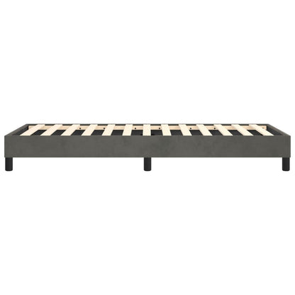 Bed Frame Dark Gray Velvet (100% polyester), plywood, engineered wood