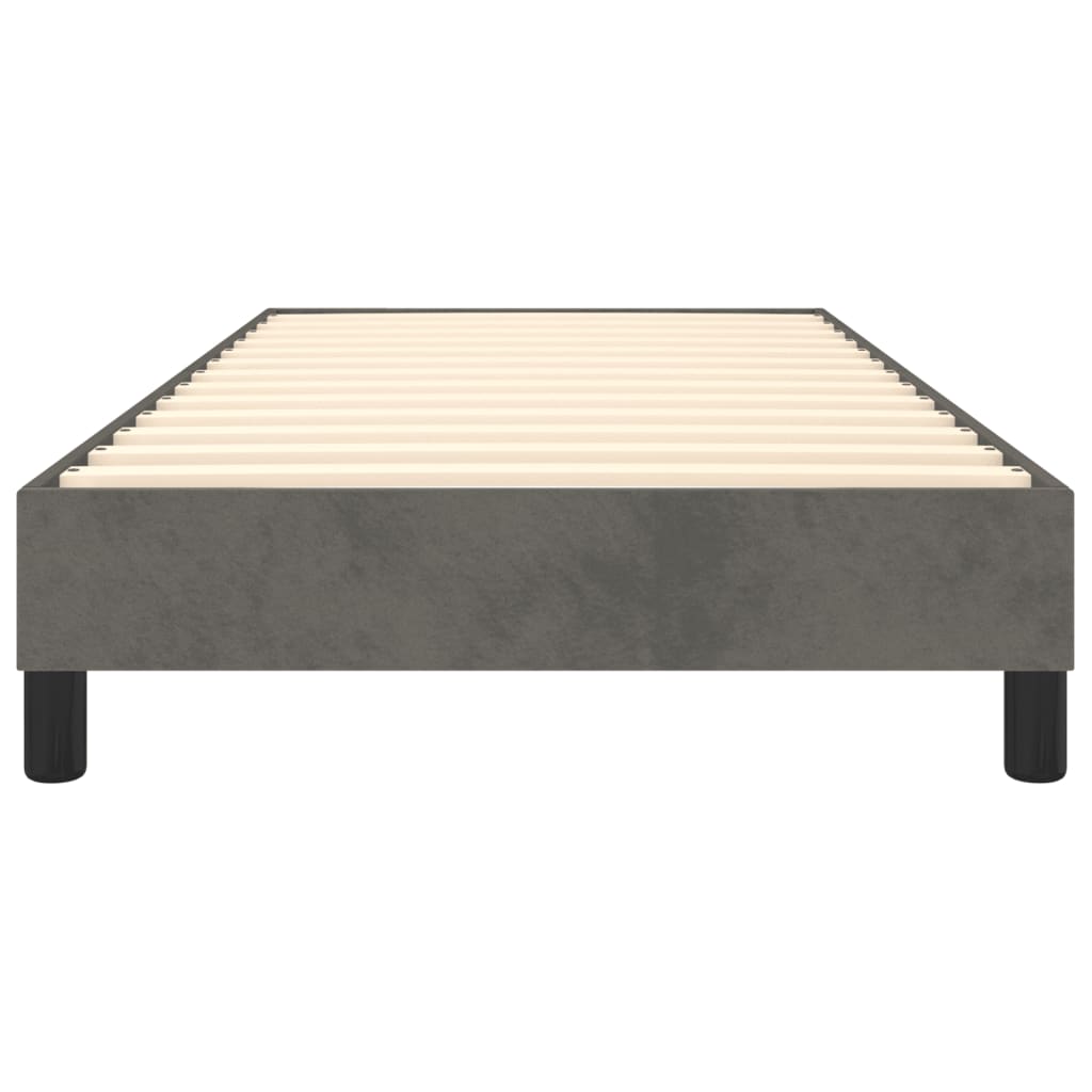 Bed Frame Dark Grey Velvet (100% polyester), plywood, engineered wood