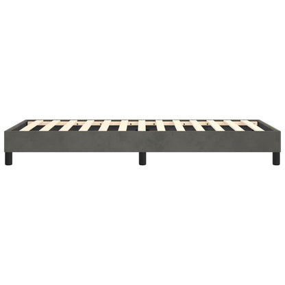 Bed Frame Dark Grey Velvet (100% polyester), plywood, engineered wood