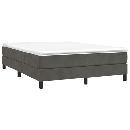 Bed Frame Dark grey Velvet (100% polyester), Plywood, Engineered Wood