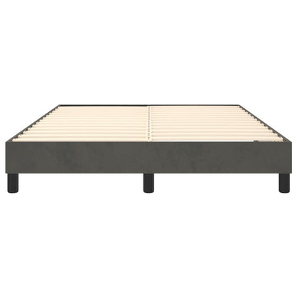 Bed Frame Dark grey Velvet (100% polyester), Plywood, Engineered Wood