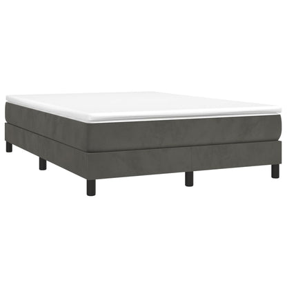 Bed Frame Dark Grey Velvet, plywood, engineered wood Queen