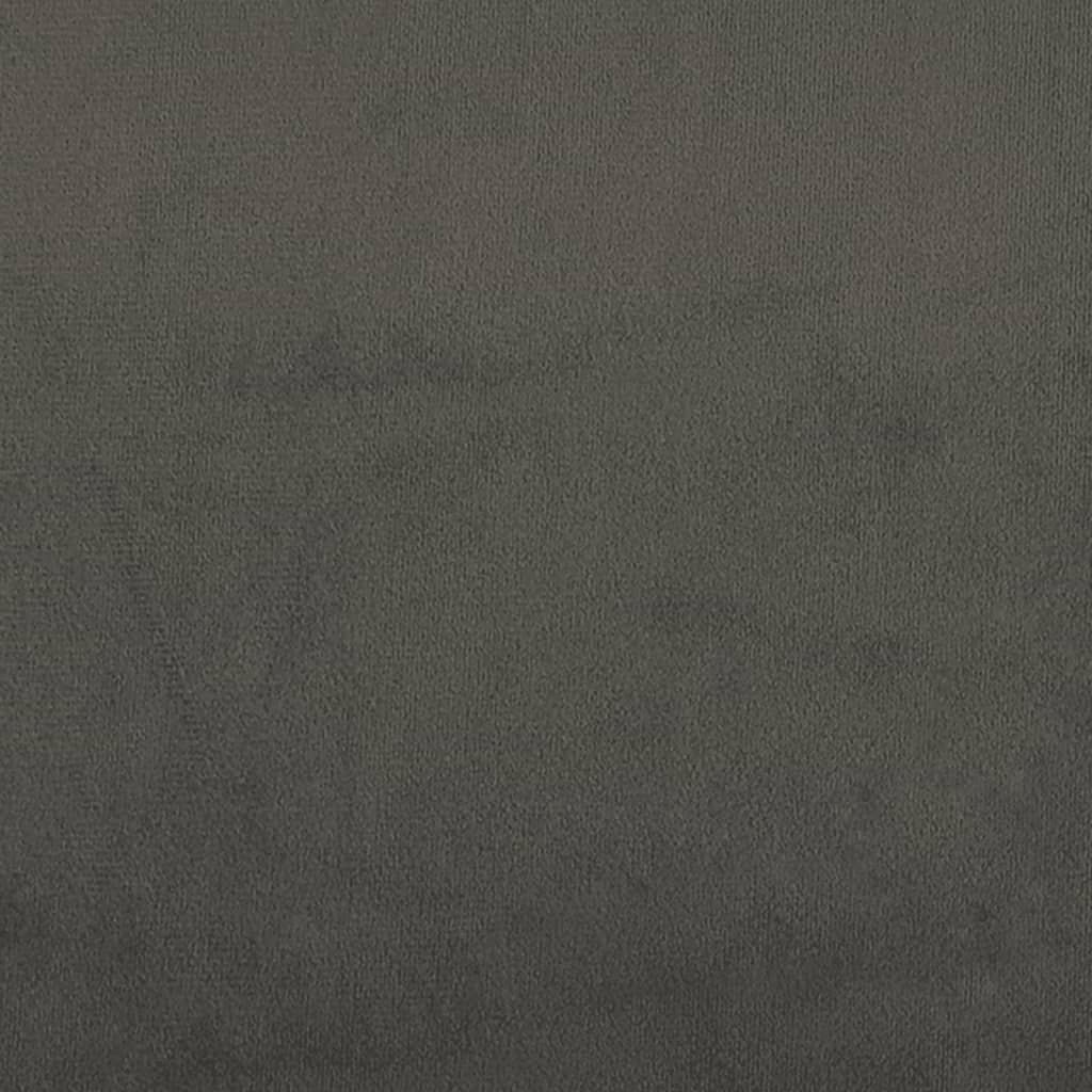 Bed Frame Dark Grey Velvet, plywood, engineered wood Queen