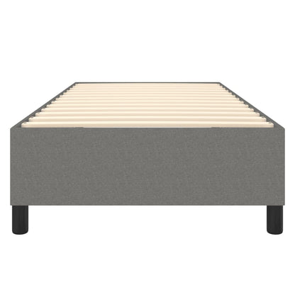 Bed Frame Dark Gray Polyester, Plywood, Engineered wood Twin