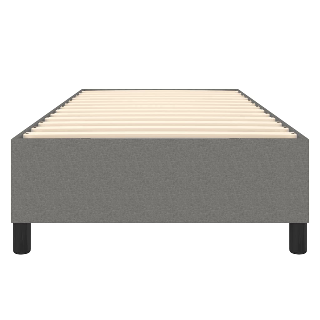 Bed Frame Dark Gray Polyester, Plywood, Engineered wood Twin