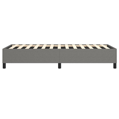 Bed Frame Dark Gray Polyester, Plywood, Engineered wood Twin
