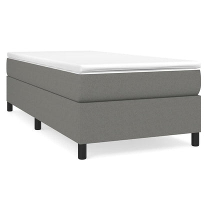 Bed Frame Dark Grey Fabric (100% polyester), plywood, engineered wood