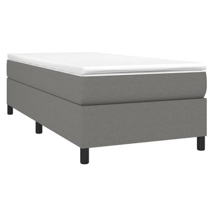 Bed Frame Dark Grey Fabric (100% polyester), plywood, engineered wood