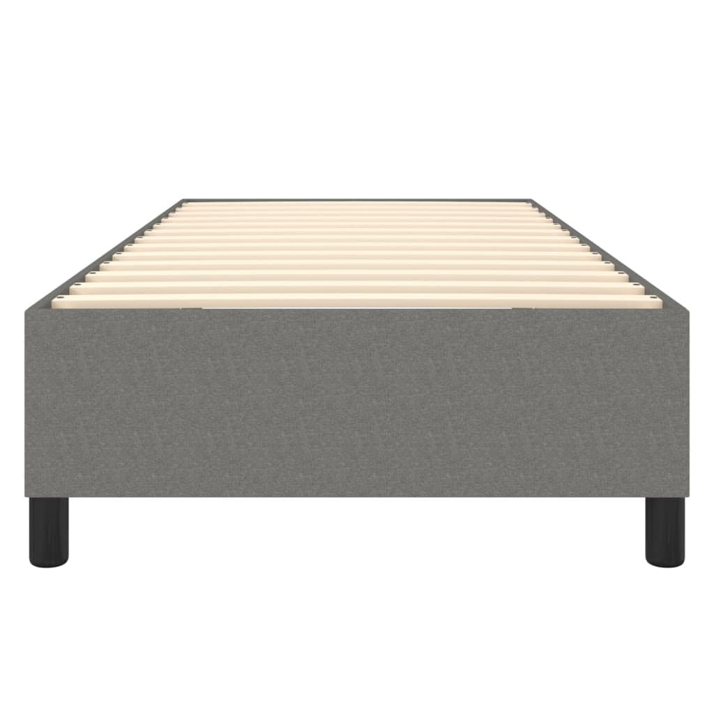 Bed Frame Dark Grey Fabric (100% polyester), plywood, engineered wood