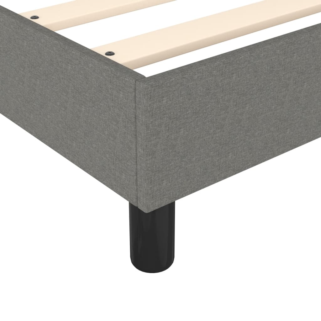Bed Frame Dark Grey Fabric (100% polyester), plywood, engineered wood