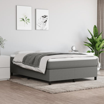 Bed Frame Dark Grey Polyester Full Modern Bed Frame